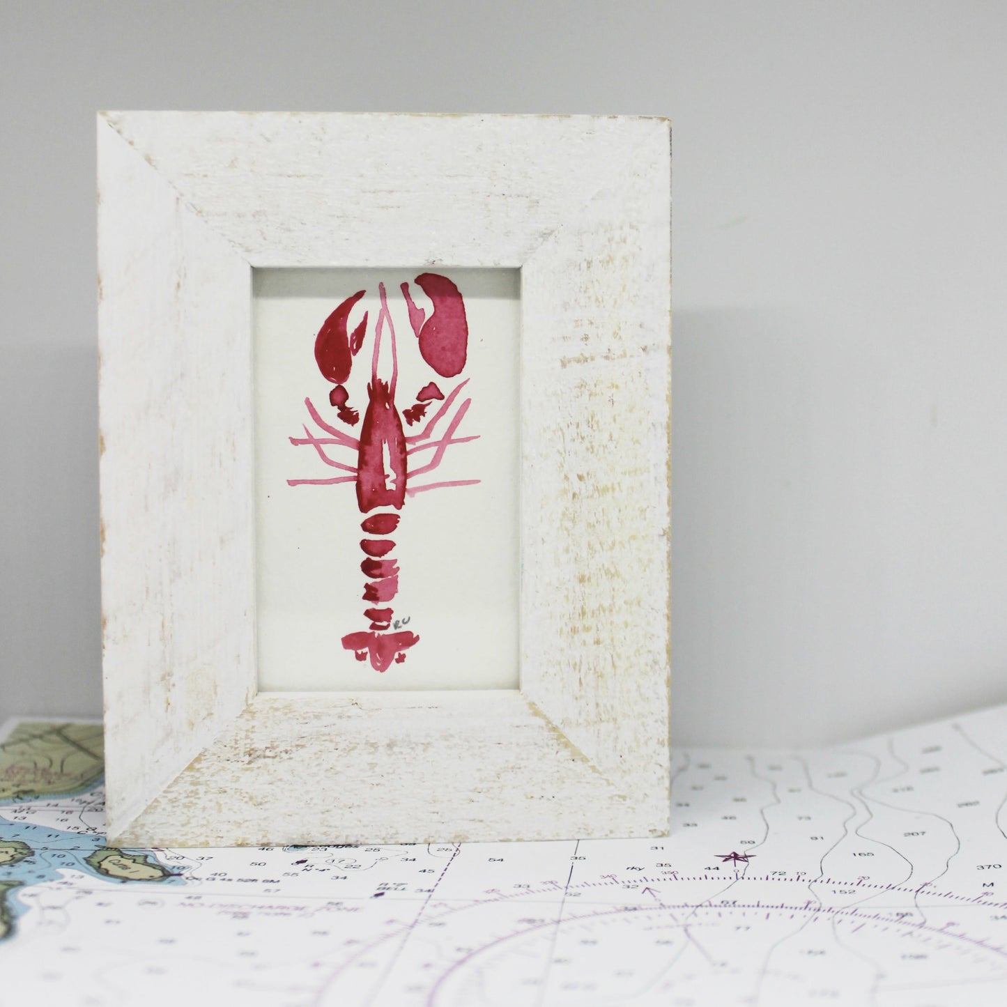 MINI FRAMED LOBSTER WATERCOLOR