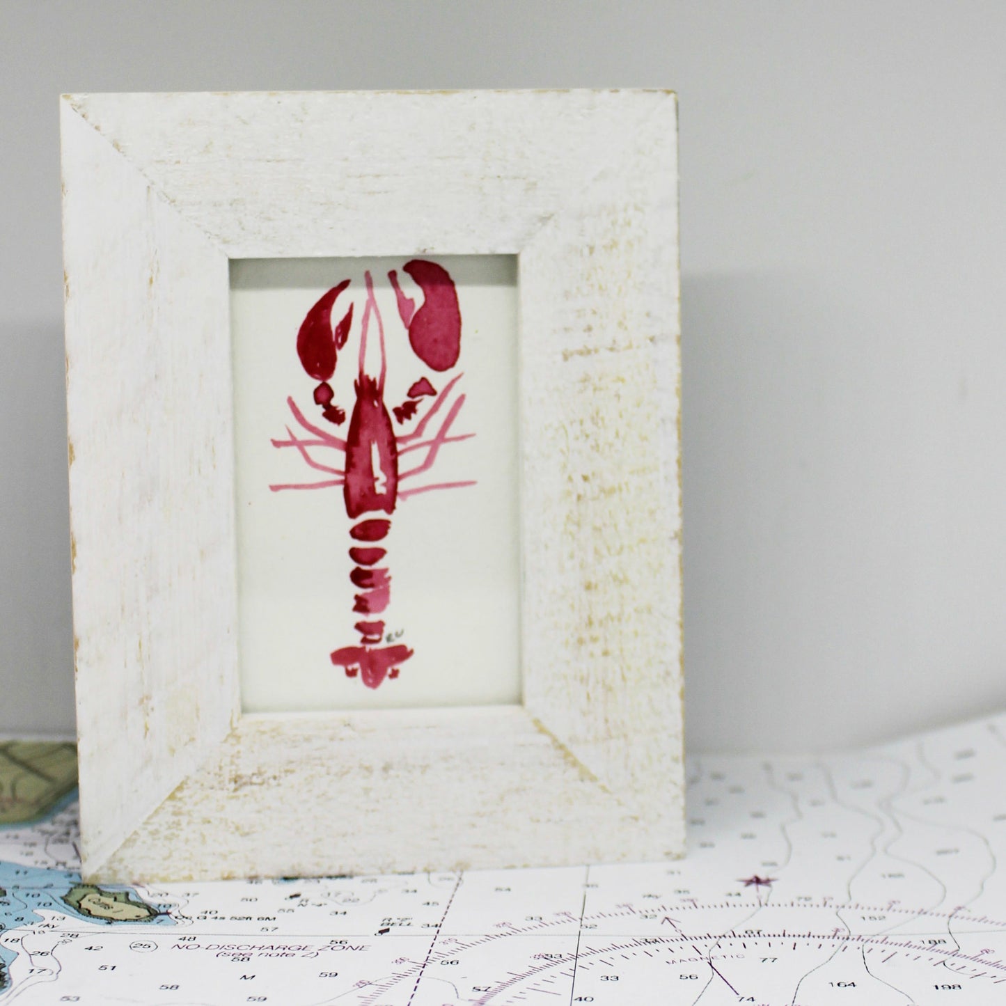 MINI FRAMED LOBSTER WATERCOLOR