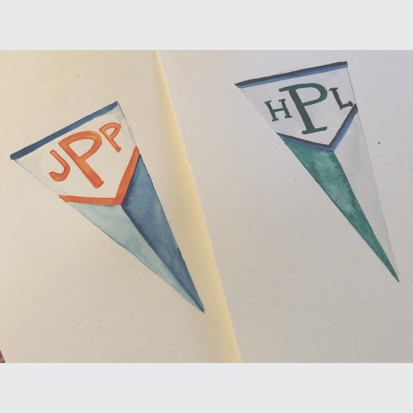 CUSTOM NAUTICAL FLAG WATERCOLOR PAINTING