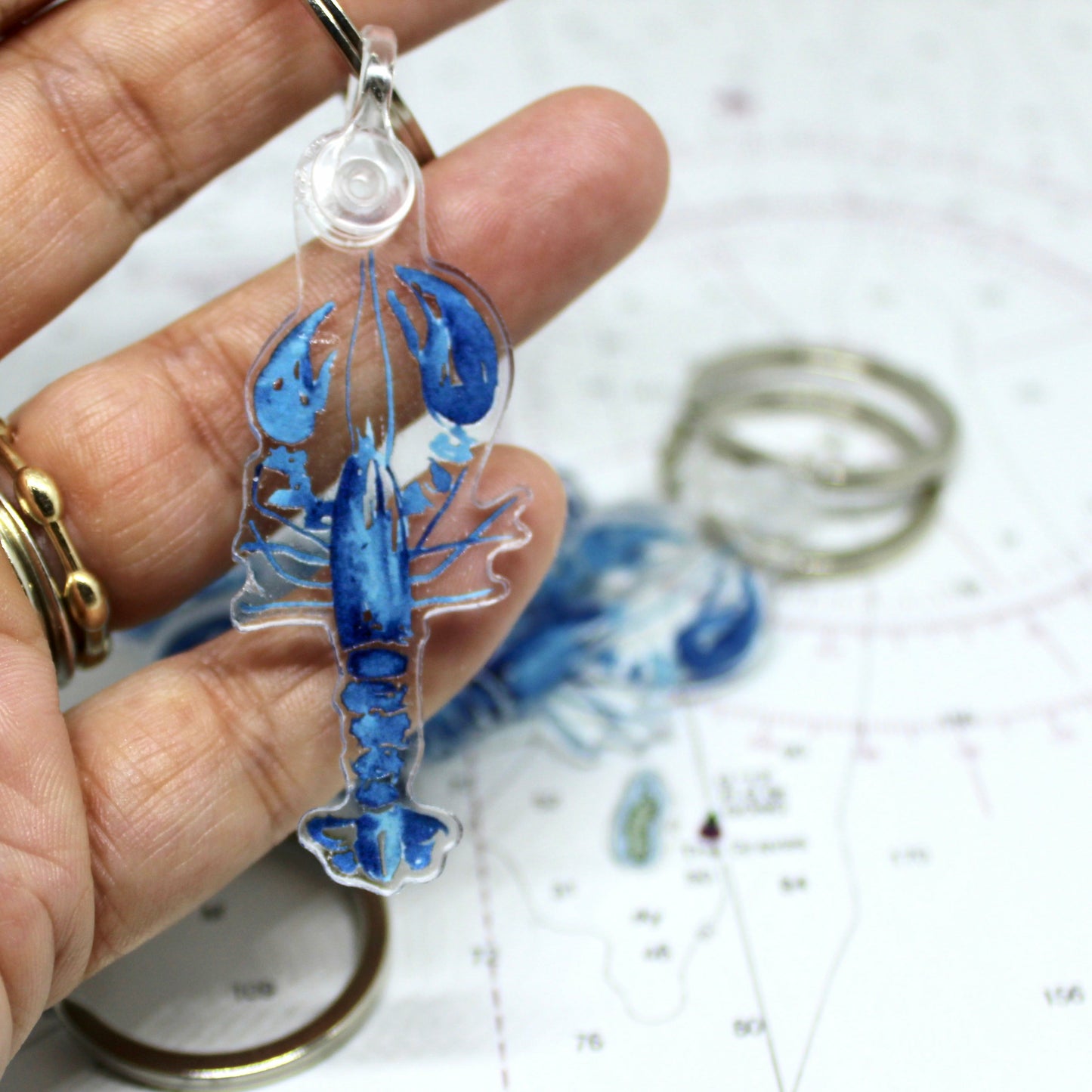 BLUE LOBSTER - KEYCHAIN