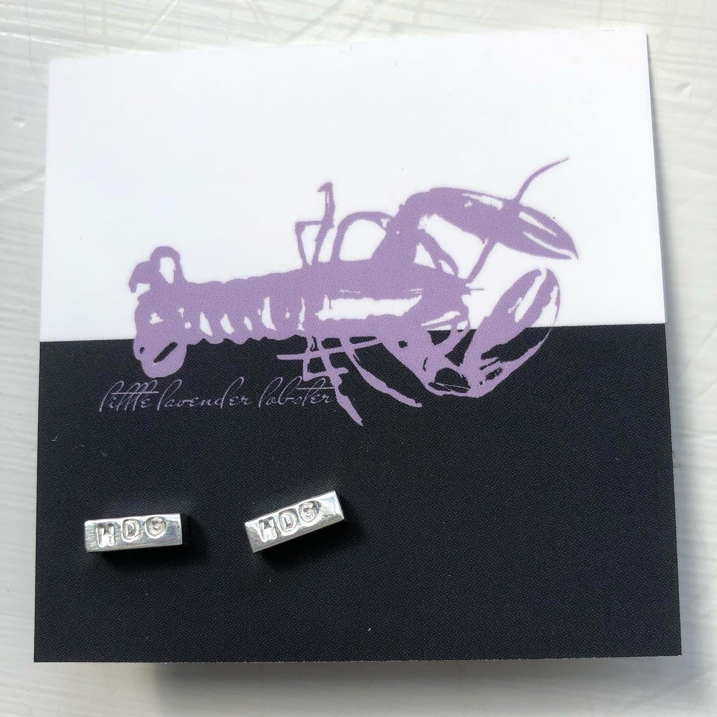 MONOGRAMMED BAR EARRINGS