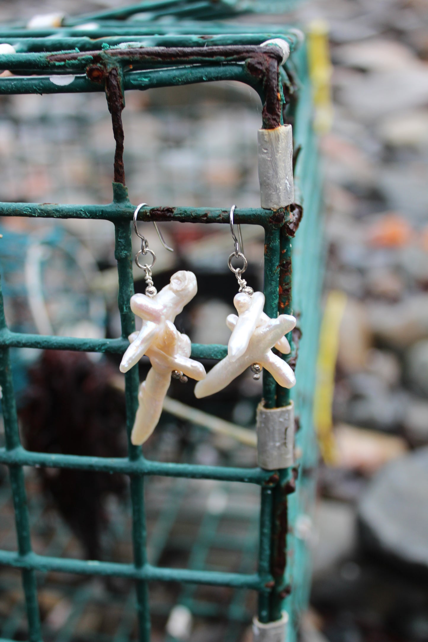 SEA STAR PEARL EARRINGS