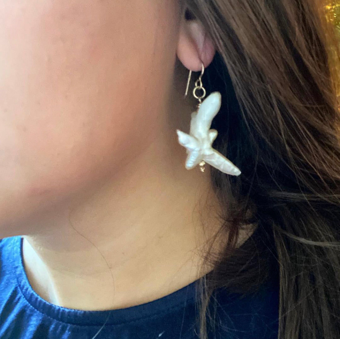 SEA STAR PEARL EARRINGS