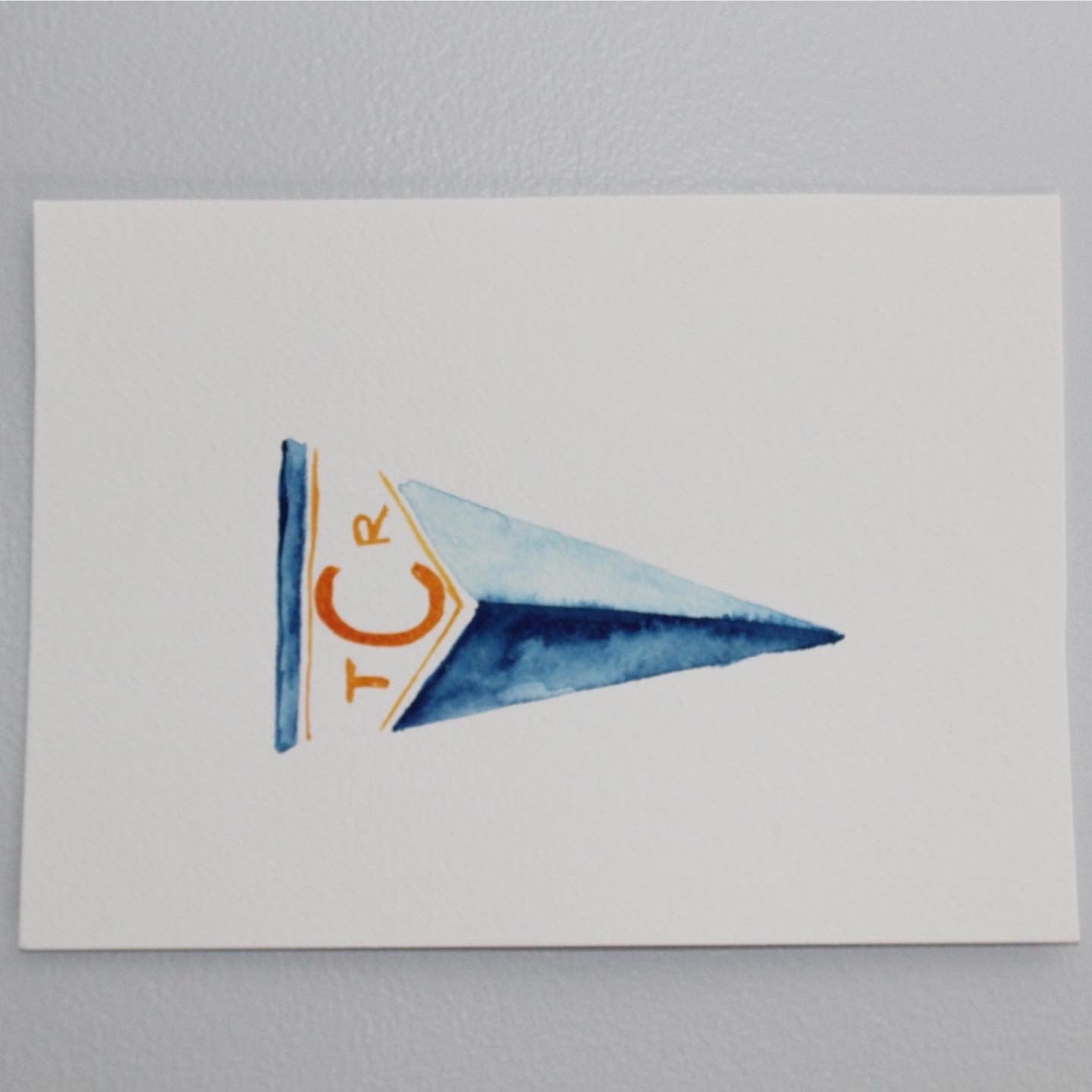 CUSTOM NAUTICAL FLAG WATERCOLOR PAINTING