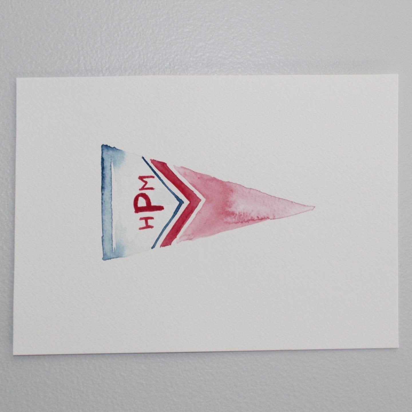 CUSTOM NAUTICAL FLAG WATERCOLOR PAINTING