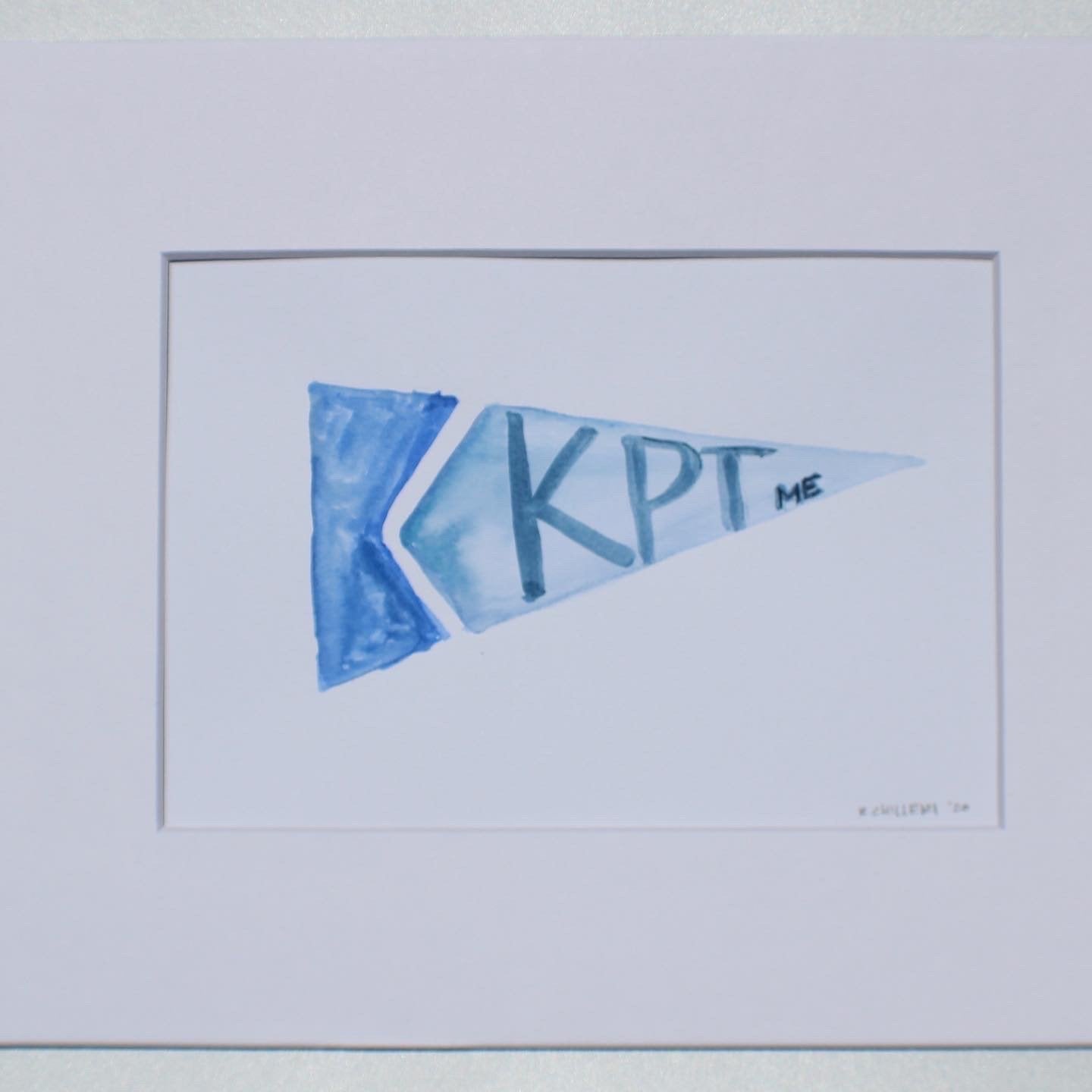 LOCATION NAUTICAL FLAG WATERCOLOR PAINTING