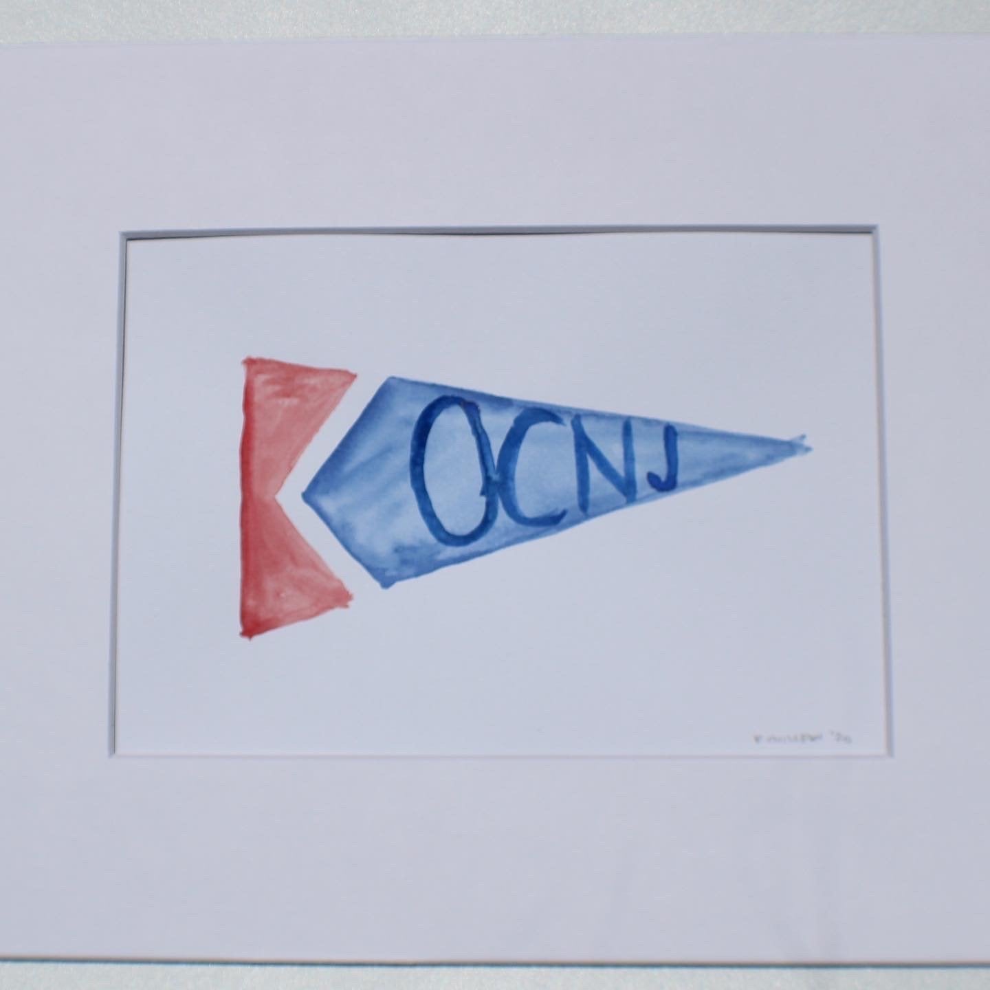 LOCATION NAUTICAL FLAG WATERCOLOR PAINTING