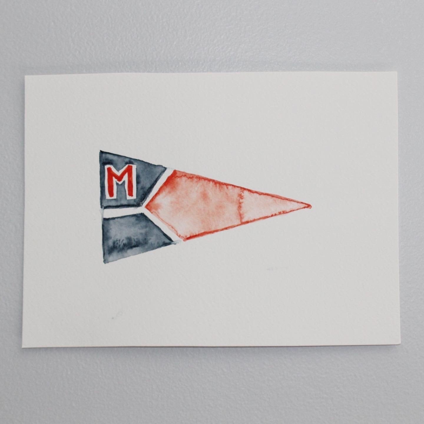 CUSTOM NAUTICAL FLAG WATERCOLOR PAINTING