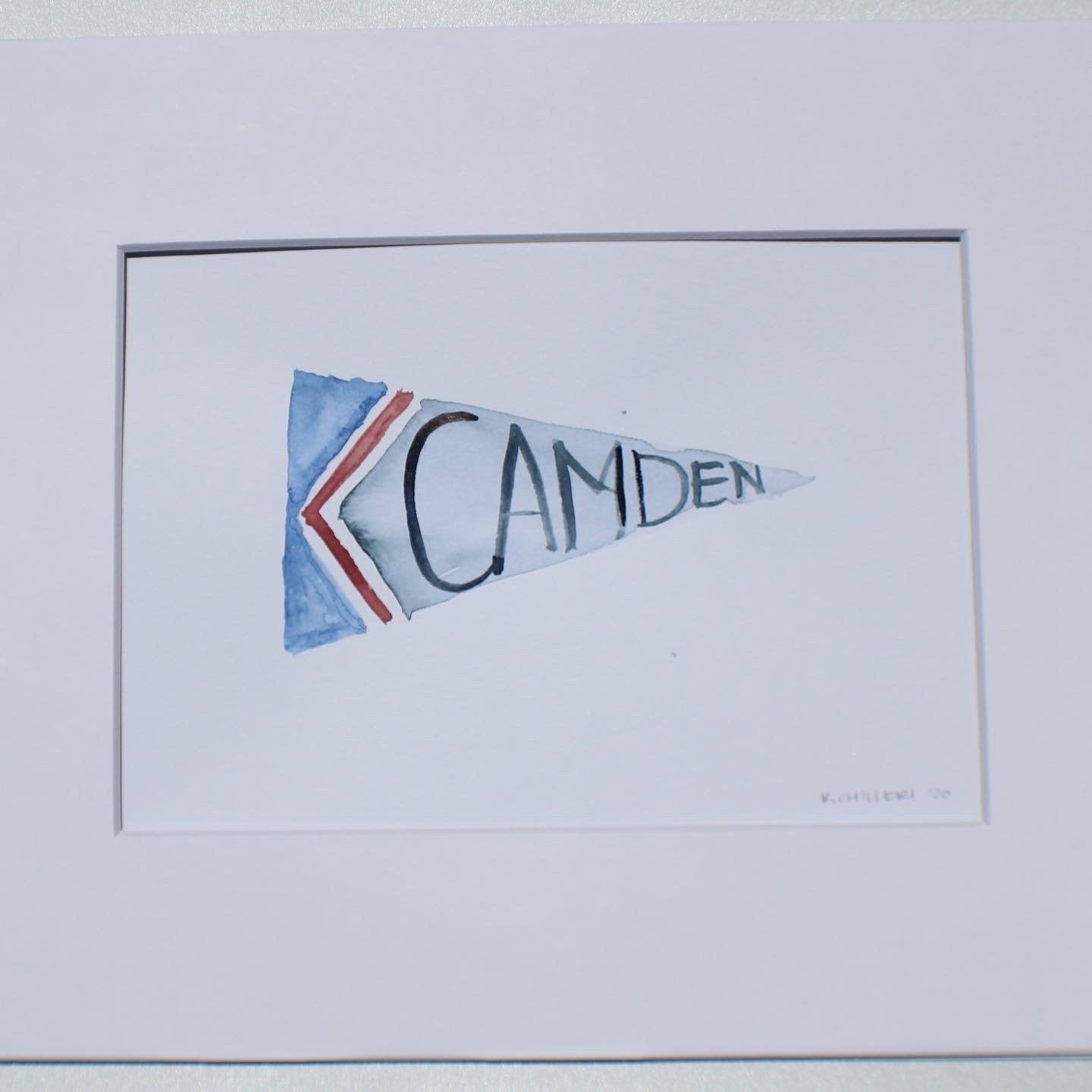LOCATION NAUTICAL FLAG WATERCOLOR PAINTING