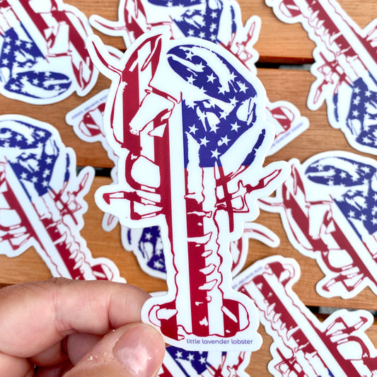 AMERICAN FLAG LOBSTER - STICKERS