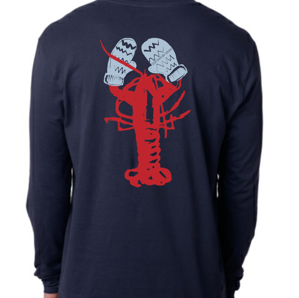 lobster card sleeves LOBSTER WITH BLUE MITTENS