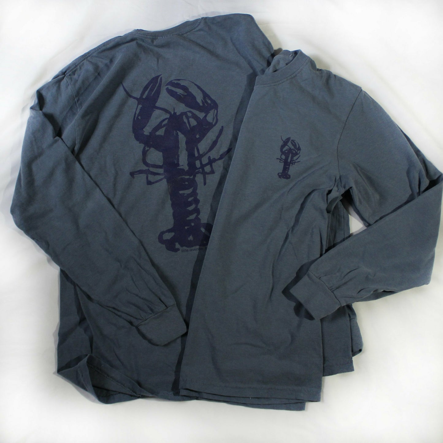 EARTHY COLORS NAVY LOBSTER  - Long-sleeve Front and Back Lobster