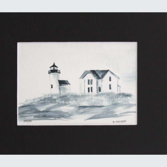 BLACK AND WHITE CURTIS ISLAND LIGHTHOUSE - PRINT