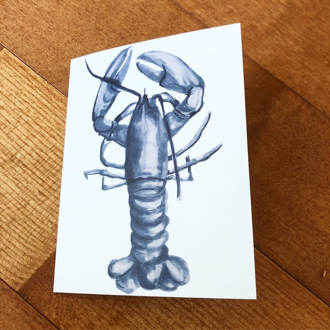 BLUE LOBSTER - BLANK NOTE CARDS