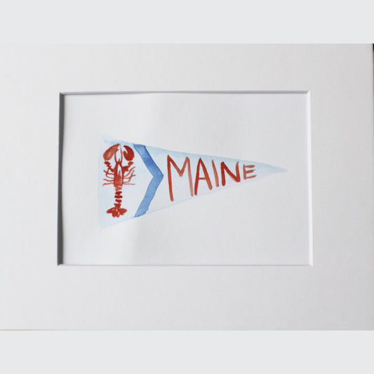 MAINE PENNANT WATERCOLOR - LOBSTER